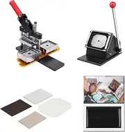 65x90mm Photo Magnet Machine, DIY Fridge Magnets Maker Machine with 200 Sets of Consumables, Button Badge Maker Kit, for Decorate Refrigerators, Any Iron Furniture
