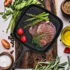 Cooking Pre-Seasoned Non-Stick Cast Iron Griddle Frying Pan Skillet Grill Pan