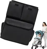 Stroller Organizer with Cup Holder, Toddler Stroller Storage Bag, Hangable Pouch, Large Capacity Organizer for Pram, Carriage, Pushchair, Perfect for Baby, 54x34x28 cm