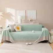 Waterproof Sofa Cover for Pets, Sage Green Couch Covers for Sectional Sofa, Simple Style Sofa Covers for 3 Cushion Couch, Waterproof, Durable and Washable, XXL 79" x 134"