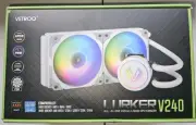 Vetroo Lurker V240 White Liquid CPU Water Cooler ARGB 240MM AIO AMD INTEL Ryzen