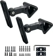 HD-15 Universal Speaker Wall Mount, Speaker Mount Wall，Speakers Wall Mount Brackets for Small Speakers Swivel & Tilt,Hold up to 15lbs(2 Packs Black)