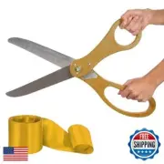 Gold Grand Opening Ceremony Kit – 20 Inch Giant Scissors with Ribbon for Inau