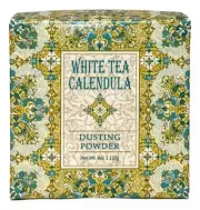 Greenwich Bay WHITE TEA CALENDULA Dusting Powder, After-Bath Body Powder, 4 oz.