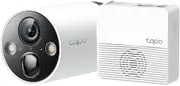 TP-Link Tapo Smart Security WiFi Camera, Wireless, 2K QHD, 4MP, Colour Night Vision, Smart AI Detection and Notification, Light and Sound Alarm, Local Storage, IP65, Hub Included (Tapo C420S1)