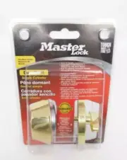Master Lock DSO0603 Single Cylinder Deadbolt, Bright Polished Brass