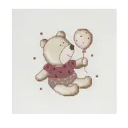 DMC Cross X Stitch Kit Teddydou Balloon 11x11cm incl Threads