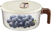 Drain Basket for Fruit - Double-Layer Fruit Wash Bowl | Food Container with Folding Handle Draining Basket for Cooking Home Kitchen Camping Dining Outdoor Meal Prep Picnic Barbecue Travel