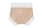 Knit Bloomer Shorties with Contrast Rib - Wheat + White Trim