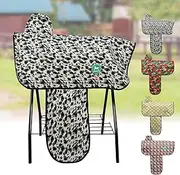 Western Saddle Cover with Stylish Prints|Oxford Fabric Western Saddle Cover|Sturdy Scratch-Proof Case for Most Full-Size Western Saddles-Leopard Print