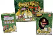 FAKE 4 HATCH'EM GROWING CHICKEN EGGS toy grow science MAGICAL egg novelty