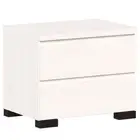 Bedside Table with 2 Drawers Nightstand Side End Table Storage White