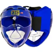 Field Hockey Face Mask Force Transparent Short Penalty Corner Protection Blue
