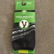 Gaiam Grippy Yoga Anklet Socks OSFM 1 Pair