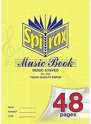SPIRAX Ruled 243 A4 Music Book, 48 Pages, (55243)