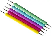 OHPHCALL Professional Nail Art Tools Set 5pcs Kit Dotting Pen Manicure Supplies for Home Salon Use