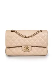 2011 Beige Leather Classic Double Flap Bag