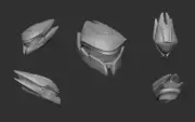 Mega Construx Halo 3D Printed Custom Silent Shadow Major Helmet