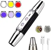 YZYOE USB Rechargeable Six LEDs Expert Jade Appraisal Flashlight, Jewelry Flashlight ，red Light，Jewelry Appraisal Gemstones Diamond.