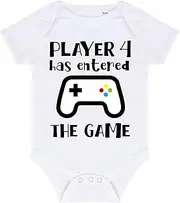 [Miammo] Player 4 has entered the game (gaming controller style two) pregnancy baby announcement [BBY3] baby grow vest