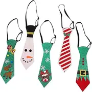 [Tofficu] Christmas Tie Boy Funny Holiday Neckties Christmas Party Tie Christmas Party Decor Snowflake Ties for Men Christmas Neckties Boys Christmas Bow Tie Men Ties Felt