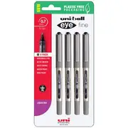 Uni-Ball Eye Fine Rollerball Pens Black 4 Pack
