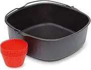 Philips Kitchen Appliances Baking Master Accessory Kit with Baking Pan and Silicone Muffin Cups-for compact air fryer models, HD9925/01, Black