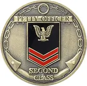 United States Navy Petty Officer Second Class Rank Challenge Coin