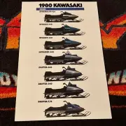 ‘80 KAWASAKI Snowmobile full lineup Poster vintage sleds Invader Intruder etc