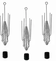 Magnoloran 3Pcs Sputnik Sinkers Fishing Weights Sinkers Surf Casting Fishing Sinkers Lead Weights Sinkers Long Tail Fishing Weights Drop Shot Sinkers for Saltwater Catfish Beach Sand Ocean-1.5oz