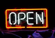 New 14" Boutique Shop Open Store Neon Sign Acrylic Lamp Wall Club Artwork Window