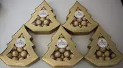 Ferrero Rocher (5-BOXES) Gourmet Luxury Fine Hazelnut Chocolates - 60 count