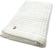 Imabari Towel, Waffle Cube, Bath Towel, 1 Piece Ivory, 24.8 X 51.2 Inches (63 X