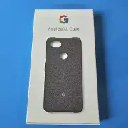 Google Brand Fabric & Leather Case for Pixel 3a XL - GRAY W/ORANGE BUTTON
