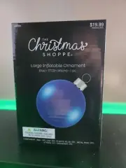 Christmas Shoppe Inflatable Large Ornament Blue Decor Hobby Lobby