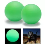 2 Glowing Pet Ball Interactive Toy Healthy Gums Teeth Glow In Dark Dog Cat Puppy