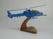 Blue Thunder Helicopter Desktop Wood Model Regular Free Shipping
