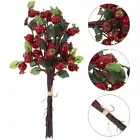 Simulation Pomegranate Flower Dried Rose Hips Faux Berry Stems Artificial Plants