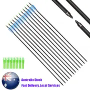 12PCS 30Inch Carbon Arrow Practice Hunting Arrows for Compound Bow / Recurve Bow