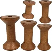 5pc Wooden Yarn Bowl Holder for Crochet Embroidery Sewing Thread Spool Storage Rack