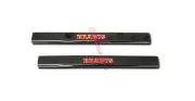 Brabus Style Einstiegsleisten Chrom Set Rote LED Smart Fortwo II 451 Roaster