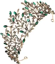 [Ipetboom] 1PC Retro Baroque Alloy Wedding Crown Hair Accessory Delicate Tiara for Brides Elegant Headdress with Gemstones for Weddings and Parties