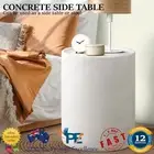 Oikiture Side Table Coffee End Stool Bedside Stand Stone White Outdoor Furniture