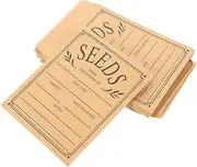 HOODANCOS Flower Food Packets Seedling Envelopes 100pcs Kraft Coin Envelopes for Small Collection Open When Needed