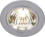 Knightsbridge IP20 230V/12V GU10/MR16 Chrome Recessed Fixed Twist & Lock Downlight, Aluminium RD1C