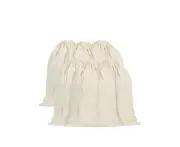 10Pcs 8x10CM Drawstring Storage Bags Calico Bags Linen Tote Gift Bag Bulk