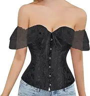 [Generic] Shapewear Bustier Lingerie, Outerwear Corset Top,Sexy Lace Waist Corset Bustier Top - Elastic Shaping Bodysuit with Gothic Crop Top for Body