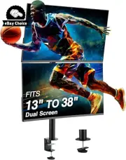 Vertical Monitor Stand Dual 38 Inch Ultrawide Adjustable Mount Heavy Duty