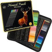 [Black Widow] Monarch Coloured Pencils For Adults - 48 Colouring Pencils With Smooth Pigments - Best Colour Pencil Set For Adult Colouring Books And Drawing.