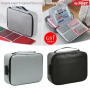 Waterproof Fireproof Safe Box Document Bag Organizer Cash Money File Storage Box